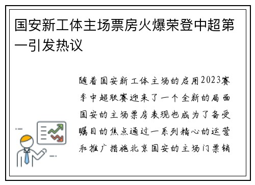国安新工体主场票房火爆荣登中超第一引发热议
